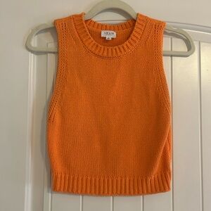 Le Lis Vibrant Orange Sleeveless Sweater